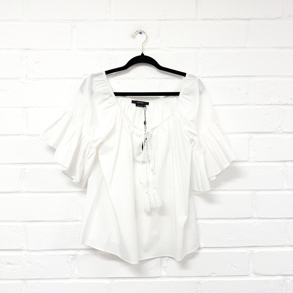 NWT Vertigo Cotton Short Sleeve Blouse